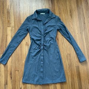 Reformation grey shirt dress